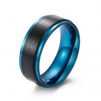 Ring Finger Titantium stali, Powlekane, różnej wielkości do wyboru & dla człowieka, 8mm, rozmiar:7-12, sprzedane przez PC