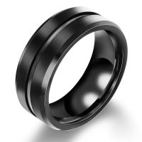 Titanium Steel Finger Ring & for man 8mm Sold By PC