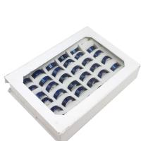 Stainless Steel ring Set, fingerring, Unisex, blå, 8mm, 36pc'er/Box, Solgt af Box