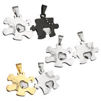 Stainless Steel Pendants 2 pieces & fashion jewelry & DIY 28*24*3mm 28*25*3mm Sold By Lot