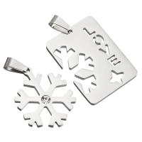 Stainless Steel Pendants 2 pieces & fashion jewelry & DIY original color 21*28*2mm 19*24*2mm Sold By Set