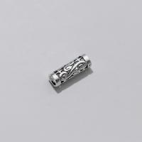 925 Sterling Silver Beads, Column, DIY & hollow, nickel, lead & cadmium free, 5.5x16mm, 3.8mm, Sold By PC