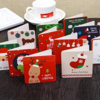 Weihnachts-Grußkarte, Papier, Quadrat, Drucken, unterschiedliche Farbe und Muster für die Wahl, 70x70mm, verkauft von setzen