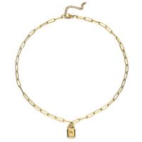 Edelstahl Schmuck Halskette, mit Verlängerungskettchen von 1.97inch, plattiert, für Frau, keine, Länge:ca. 17.72 ZollInch, verkauft von PC