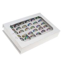 Edelstahl Ringe, unisex, farbenfroh, 6mm, 36PCs/Box, verkauft von Box