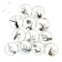 Glass Cabochons Round time gem jewelry 30mm Sold By PC