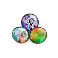 Glass Cabochons, Round, time gem jewelry, more colors for choice, Sold By PC