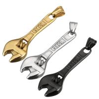 Colgantes de Acero Inoxidable, llave inglesa, Joyería & Bricolaje, más colores para la opción, 17*52*7mm, Vendido por UD