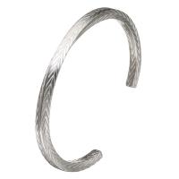 Stainless Steel Cuff Bangle fashion jewelry & for woman original color 6mm 62*46mm Sold By PC