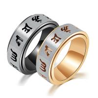 Titanium Steel Finger Ring plated Unisex US Ring Sold By PC