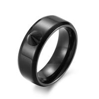 Titanium Steel Δάχτυλο του δακτυλίου, επιχρυσωμένο, για άνδρες και γυναίκες & διαφορετικό μέγεθος για την επιλογή, περισσότερα χρώματα για την επιλογή, 8mm, Μέγεθος:7-12, Sold Με PC