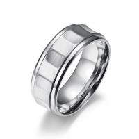 Titanium Steel Finger Ring plated Unisex 8mm US Ring Sold By PC