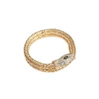 Zinc Alloy Bracelet Snake gold color plated & for woman & with rhinestone Sold By Lot
