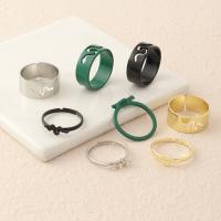 Pár prsteny, Železo, barva pozlacený, 2 kusy & pro ženy, více barev na výběr, 1.8cm,1.7cm, 10PC/Lot, Prodáno By Lot