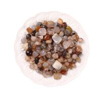 chips de pedras preciosas, ágata, Pepitas, não porosa, marrom, 3-5mm, 10Bolsasbolsa/Lot, vendido por Lot