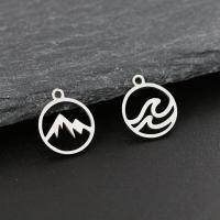 Stainless Steel Pendants polished DIY & hollow original color Sold By Bag