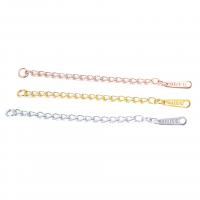 Stainless Steel Extender Chain, plated, DIY, more colors for choice, 60x2.50mm, 5Strands/Bag, Sold By Bag