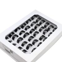 Rostfritt stål Fingerringar, ROSTFRITT STÅL, Unisex, svart, 8mm, 36PC/Box, Säljs av Box