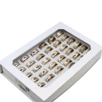 Rozsdamentes acél Finger Ring, Stainless Steel, egynemű, kevert színek, 8mm, 36PC-k/Box, Által értékesített Box