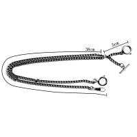 Stainless Steel Jewelry Chain, plated, black, 440mm, Sold By PC