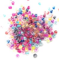 Colour Lined Glass Seed Beads, DIY, mixed colors, Sold By Bag