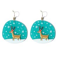 Christmas Earrings Zinc Alloy with Acrylic for woman Sold By Pair