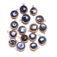 Freshwater Pearl Pendants with Brass gold color plated Natural & fashion jewelry & DIY 14x18- Sold By PC