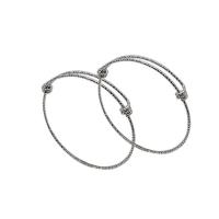 Stainless Steel Bangle silver color plated Adjustable & fashion jewelry silver color Sold By PC