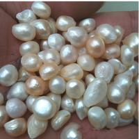 Perles nacres sans trou de culture d'eau douce, perle d'eau douce cultivée, Irrégulière, naturel, aucun trou, couleurs mélangées, 7-9mm, Environ 250sol/sac, Vendu par sac