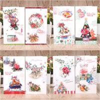 Christmas Greeting Card, Paper, printing, random style & Christmas Design & different styles for choice, 120x217mm, 240x217mm, Sold By PC