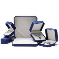 Κοσμήματα Gift Box, PU, διαφορετικό μέγεθος για την επιλογή, μπλε, Sold Με PC
