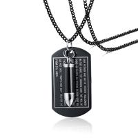 Stainless Steel Perfume Bottle Necklace plated for man black Length 23.62 Inch Sold By PC