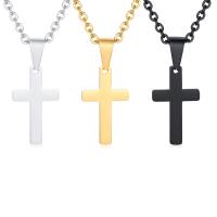 Edelstahl Schmuck Halskette, Kreuz, plattiert, für Frau, keine, 25x15mm, Länge:20 ZollInch, verkauft von PC