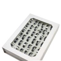 Rostfritt stål Fingerringar, ROSTFRITT STÅL, Unisex, blandade färger, 8mm, 36PC/Box, Säljs av Box