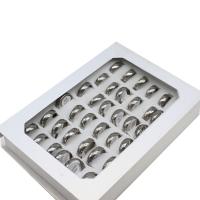 Rostfritt stål Fingerringar, ROSTFRITT STÅL, Unisex, silver, 6mm, 36PC/Box, Säljs av Box