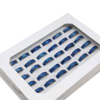 Rozsdamentes acél Finger Ring, Stainless Steel, egynemű & matt, kék, 6mm, 36PC-k/Box, Által értékesített Box