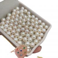Koraliki z pereł hodowlanych słodkowodnych bez otworu, Perła naturalna słodkowodna, Koło, DIY, biały, 8-9mm, sprzedane przez PC