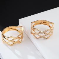 Kirsite Bangle fashion jewelry & for woman & with rhinestone golden Sold By PC