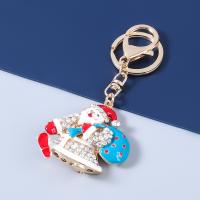 Tibetan Style Key Clasp, Christmas Design & for woman & enamel & with rhinestone, Sold By PC