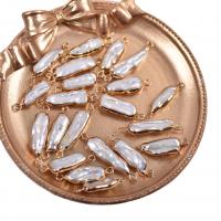 Perlas cultivadas de agua dulce Conector, con metal, color mixto, 6-18mm, 10PCs/Bolsa, Vendido por Bolsa