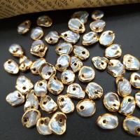 Freshwater Pearl Pendants, with Brass, mixed colors, 7-8mm, 10PCs/Bag, Sold By Bag