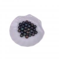 Naturel d'eau douce perles, perle d'eau douce cultivée, Rond, DIY, noire, 5PC/sac, Vendu par sac