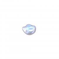 Cultured No Hole Freshwater Pearl Beads, Ingot, DIY, white, 12x16mm, 5PCs/Bag, Sold By Bag