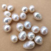 Perlas Freshwater sin Agujero, Perlas cultivadas de agua dulce, Bricolaje, Blanco, 9-12mm, 5PCs/Bolsa, Vendido por Bolsa