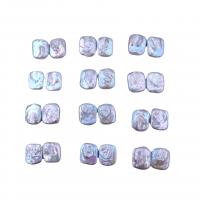 Cultured No Hole Freshwater Pearl Beads, Square, DIY, white, 14x16mm, 5PCs/Bag, Sold By Bag