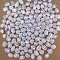 Perlas Freshwater sin Agujero, Perlas cultivadas de agua dulce, Bricolaje, Blanco, 11-12mm, 5PCs/Bolsa, Vendido por Bolsa