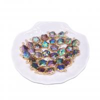 Perlas cultivadas de agua dulce Conector, con metal, Flor del ciruelo, color mixto, 10-11mm, 10PCs/Bolsa, Vendido por Bolsa