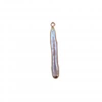 Pendentifs perles d'eau douce, perle d'eau douce cultivée, avec laiton, couleurs mélangées, 10-20mm, 10PC/sac, Vendu par sac
