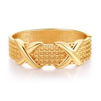 Tibetan Style Bangle, plated, fashion jewelry & for woman & with rhinestone, golden, Sold By PC
