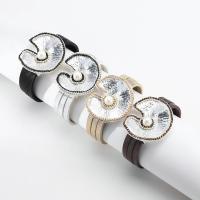 PU Leather Cord Bracelets with Seedbead & Zinc Alloy fashion jewelry & for woman Sold By PC